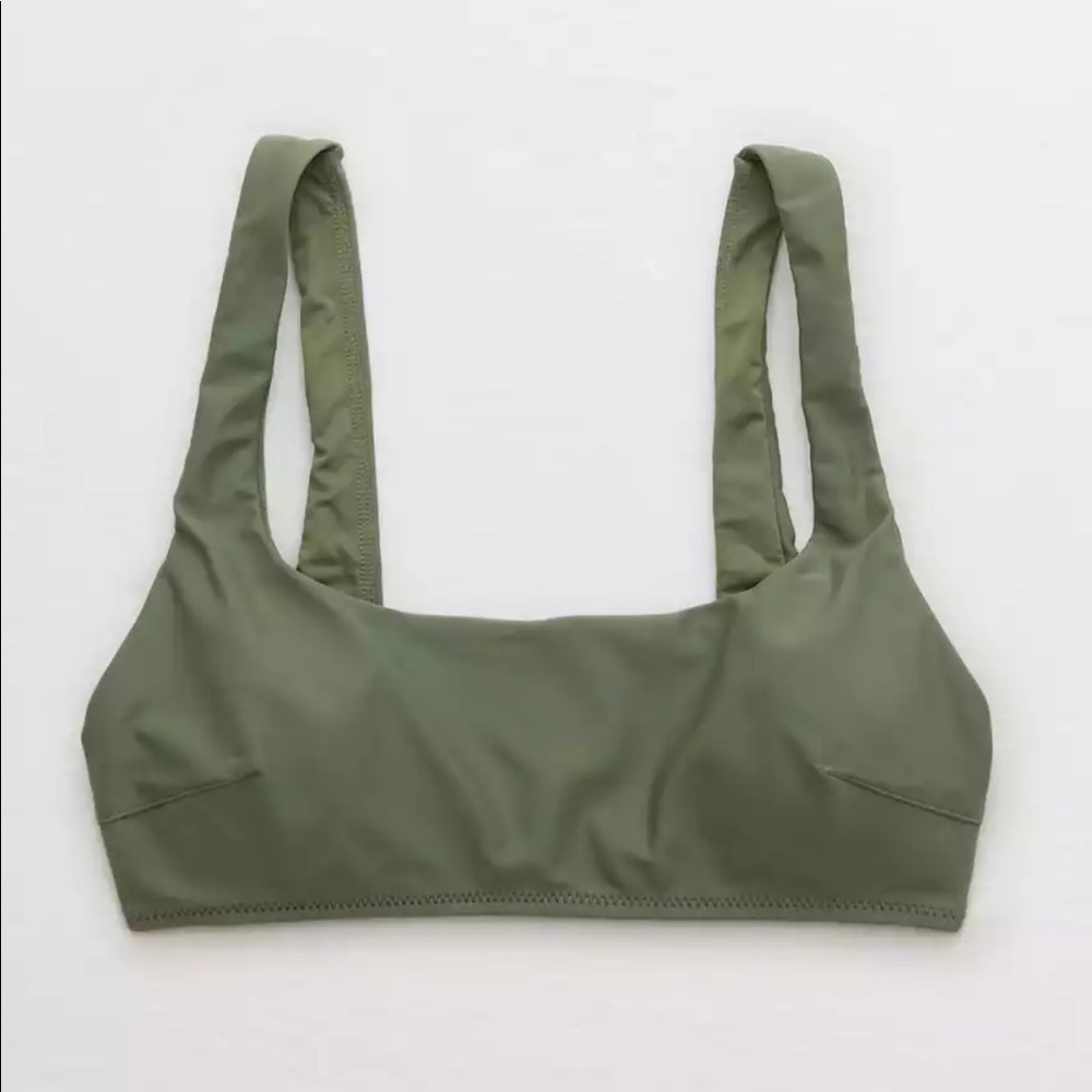 Aerie Wide Strap Scoop Bikini Top SM